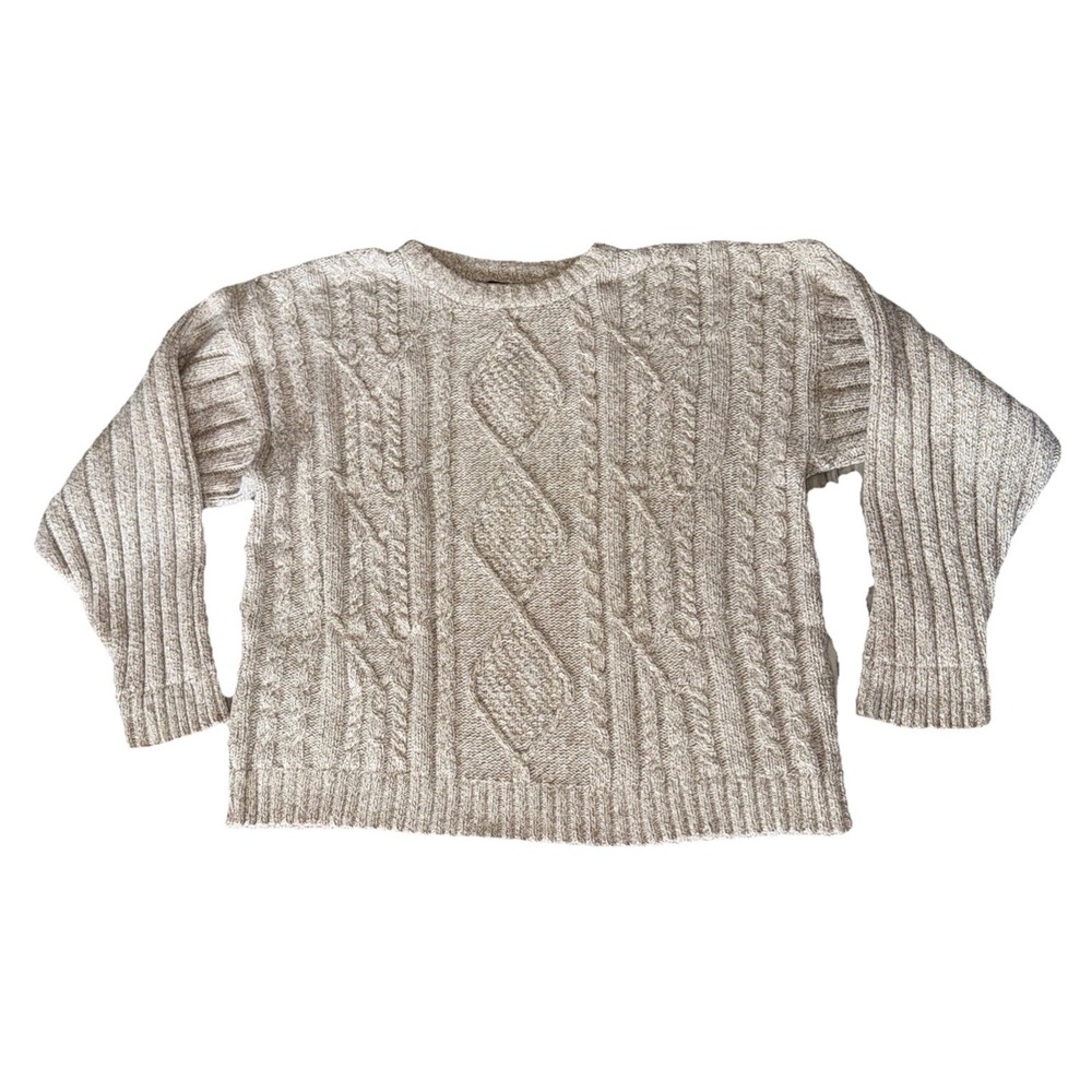 Retriever Sweater Men's Size Large Cable Knit Oatmeal Tan warm